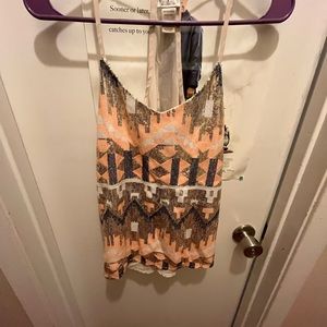 Sparkle summer no sleeve shirt xs